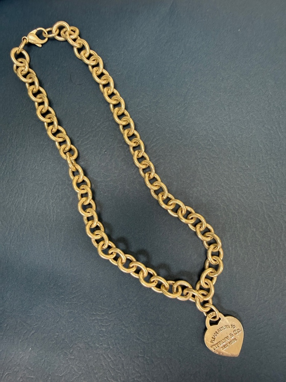 Tiffany & Co. silver  Heart Tag Link Necklace